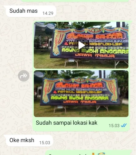 Pengiriman Papan Bunga Hegarmanah Cidolog